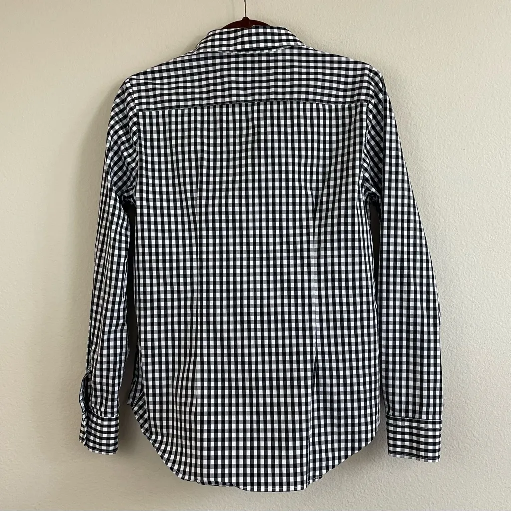 THE SHIRT BY ROCHELLE BEHRENS Black Large Check Long Sleeve Icon Shirt Size M - Image 7