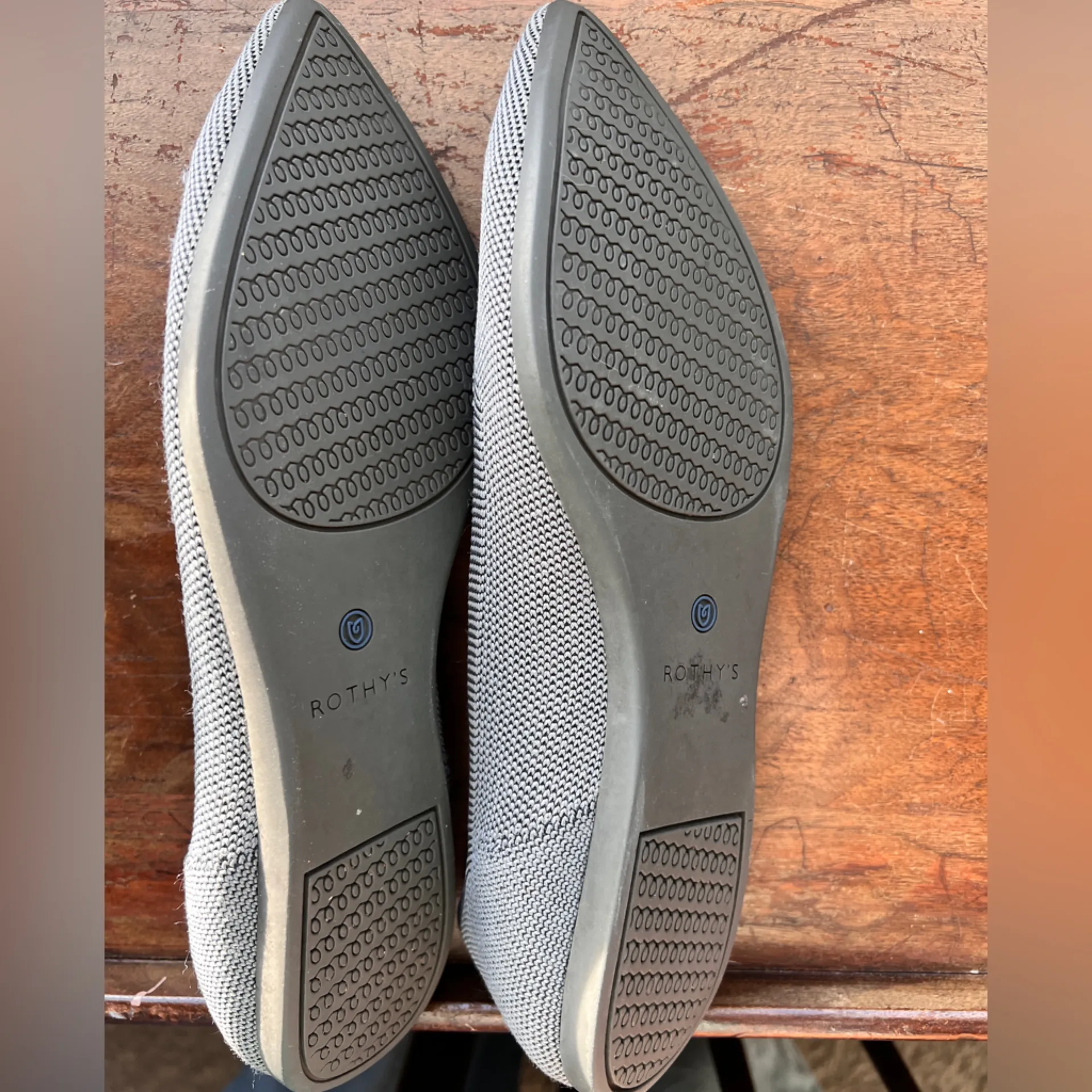 Rothy's Cloud Grey Points Pointed Toe Flats Women’s size 10 - Image 7