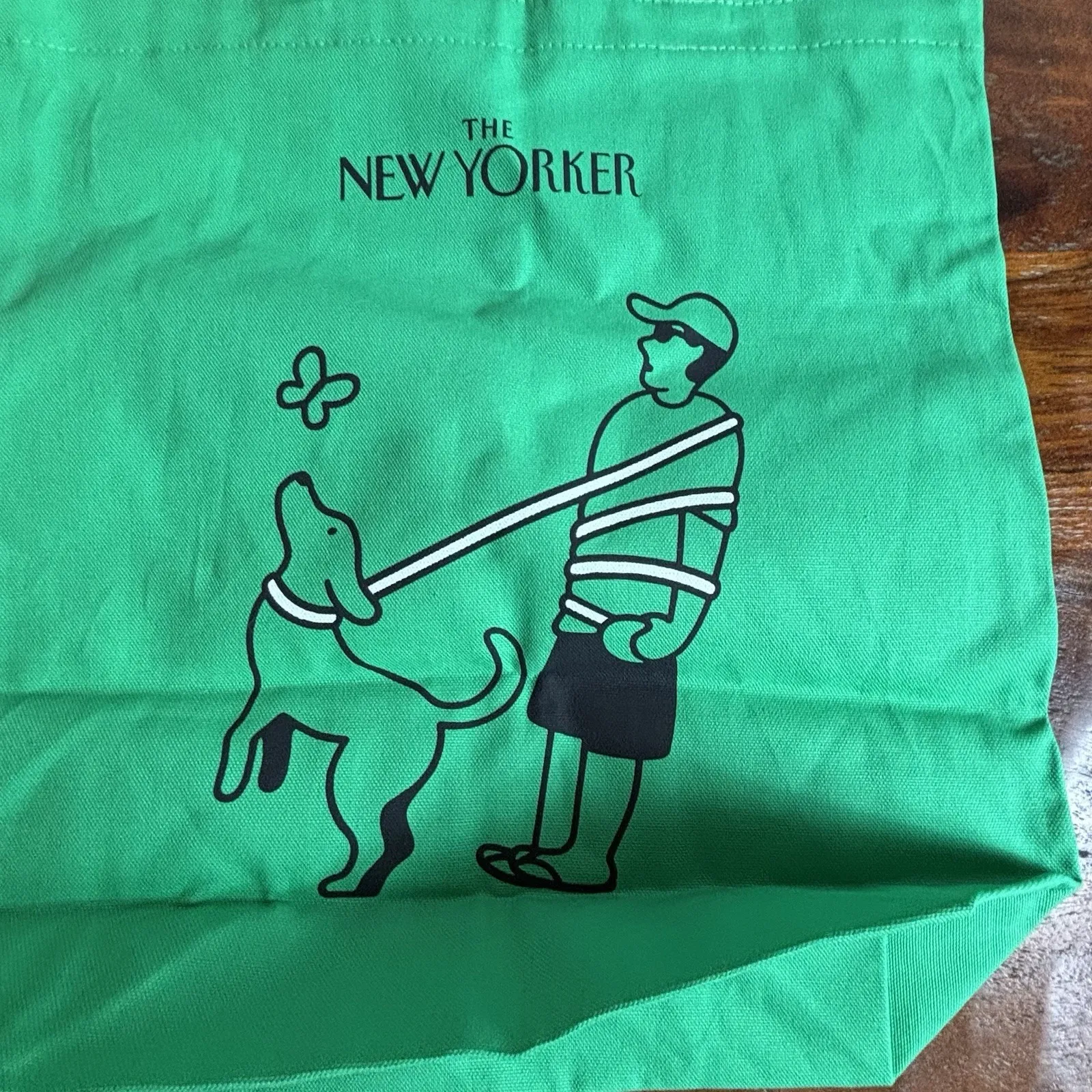RARE NEW The New Yorker Limited Edition Tote Bag Laura Dirzyte Green Dog Walk - Image 2
