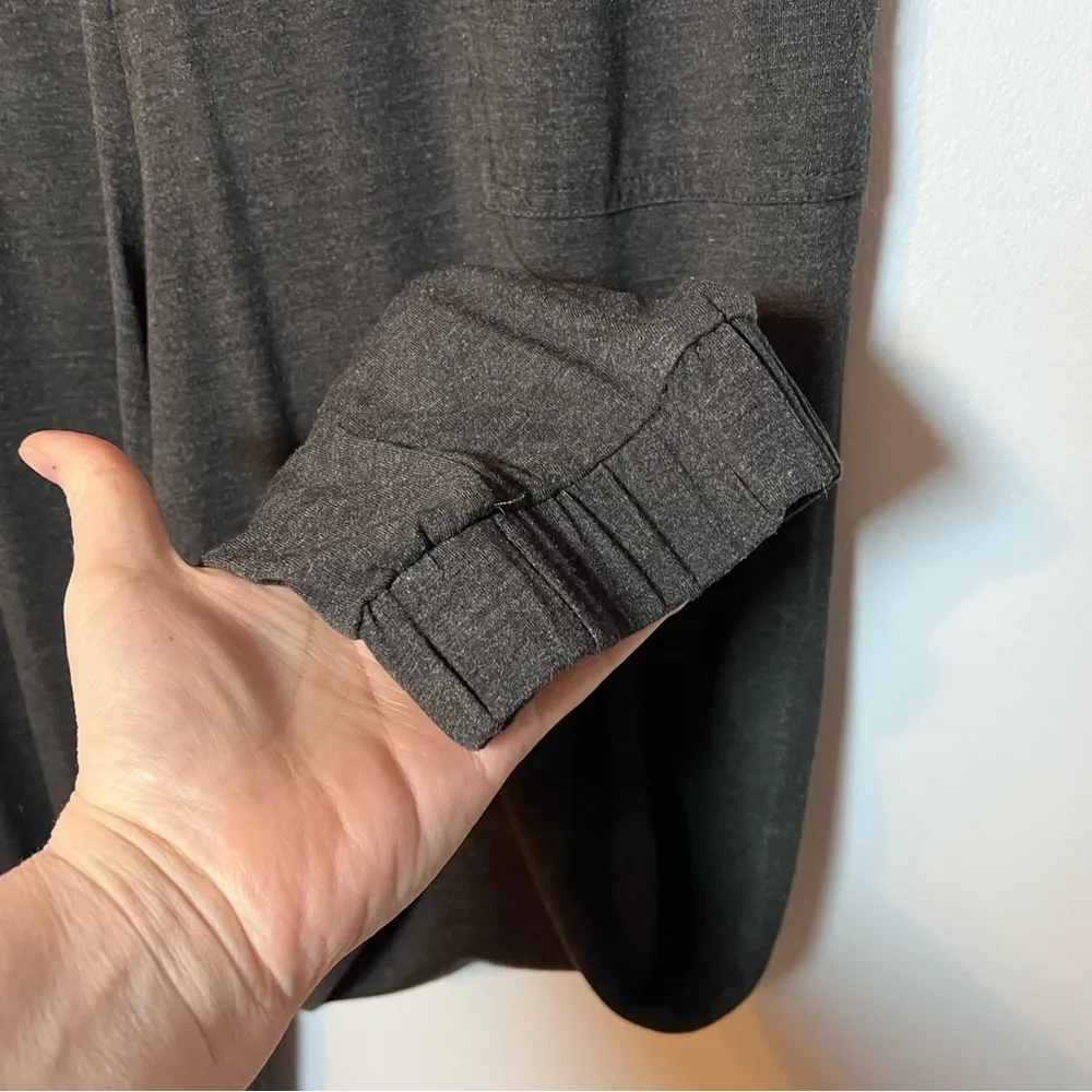 FABLETICS Women's M Tencel Cropped Charcoal Gray Joggers Pull-on Lounge Pants - Image 4