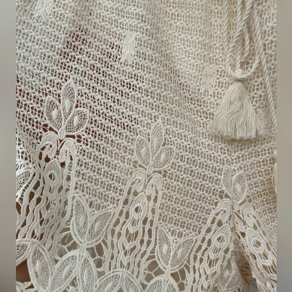 Cato Cream Lace Bohemian Shorts plus sportswear - Image 4