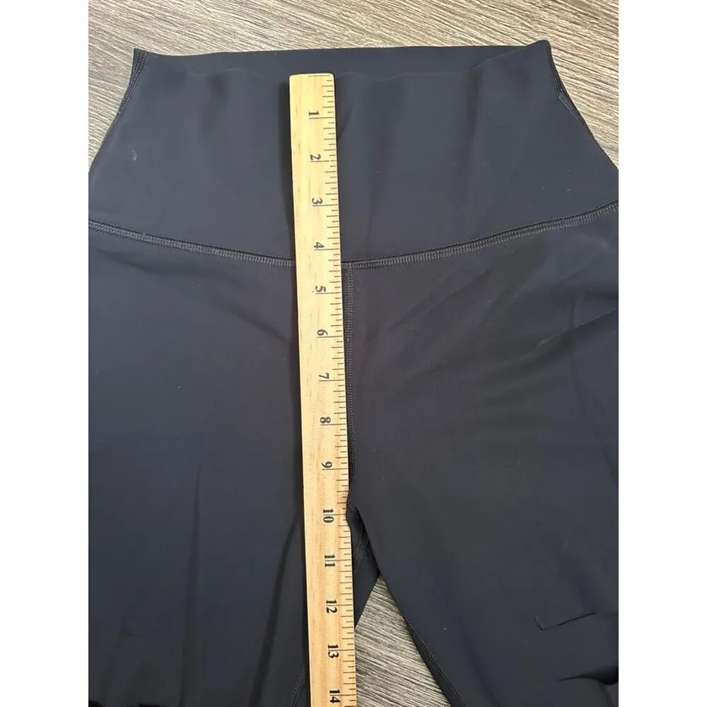 ALO Yoga Leggings XS Black High Waist Ripped Warrior Athletic Pants Stretch - Image 3