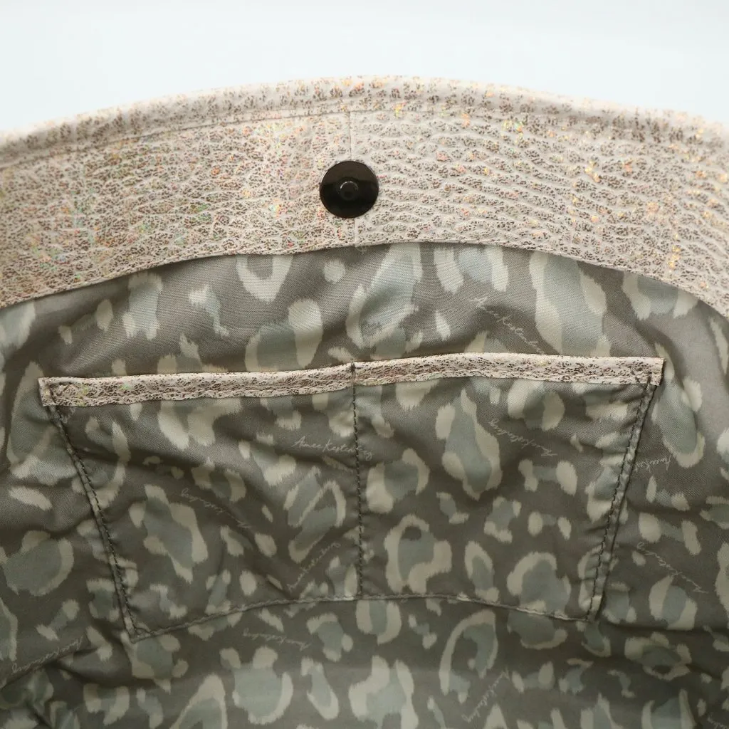 New Aimee Kestenberg Sunbury Novelty Tote Bag Purse Handbag Gold Pebble Metallic - Image 13