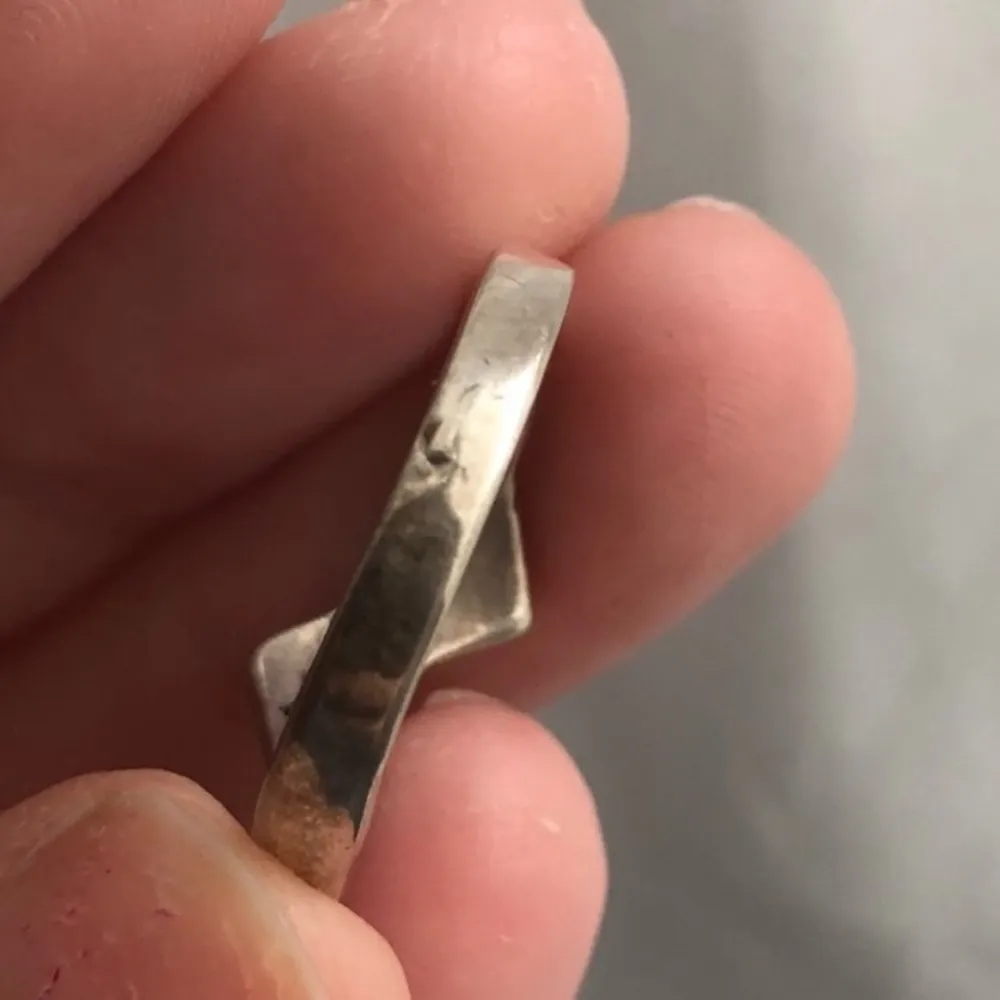 Tile Opal Sterling Silver Zig Zag Ring size 9 Blue - Image 4