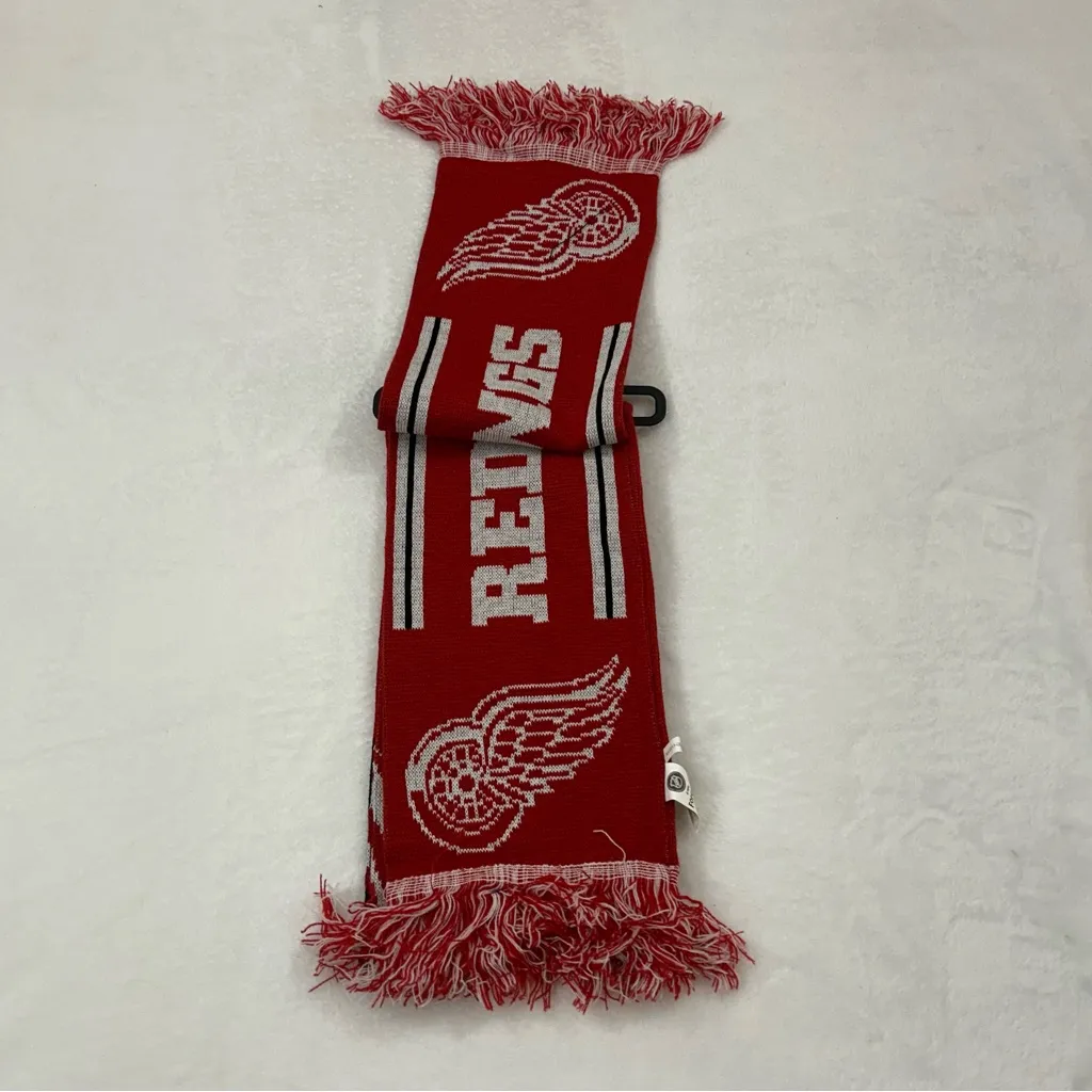 Detroit Red Wings NHL Hockey Team Logo FOCO Acrylic Winter Scarf Scarve Unisex - Image 2