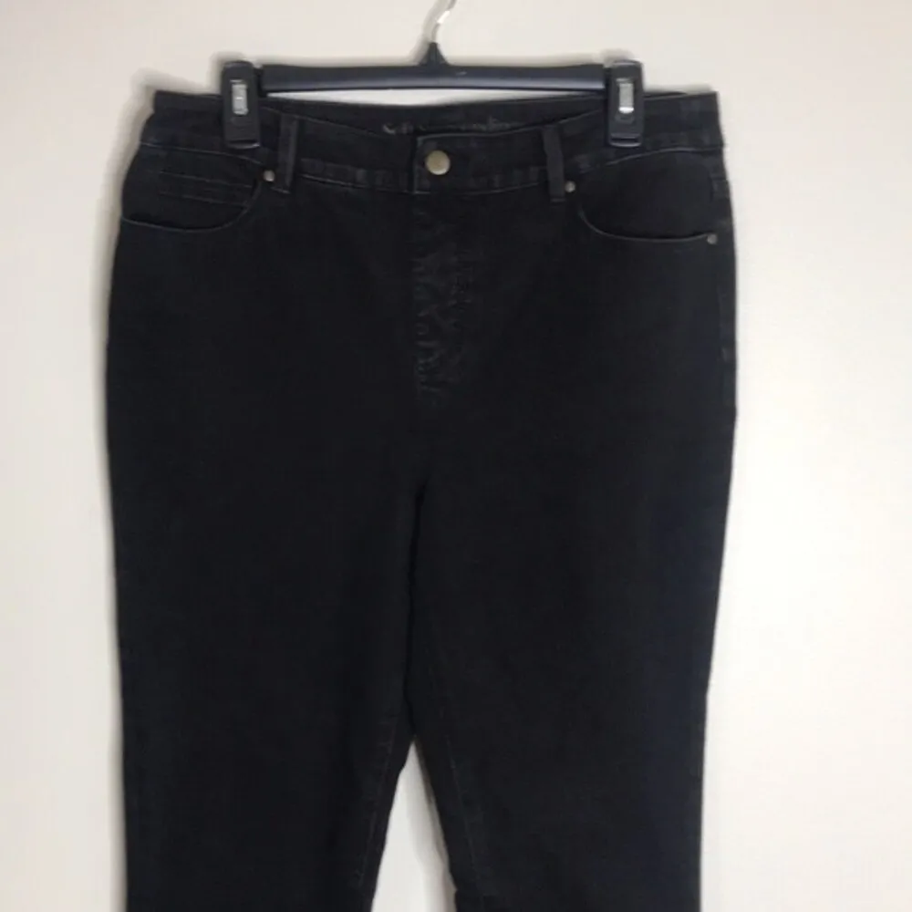 Soft surroundings ladies black cotton pants size medium - Image 2