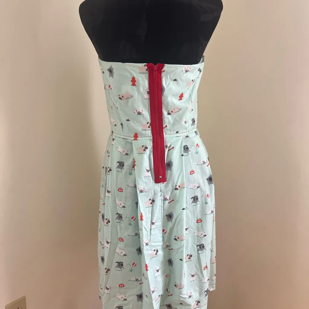 Beebop & Wally Pug Dress Green Size L - Image 4