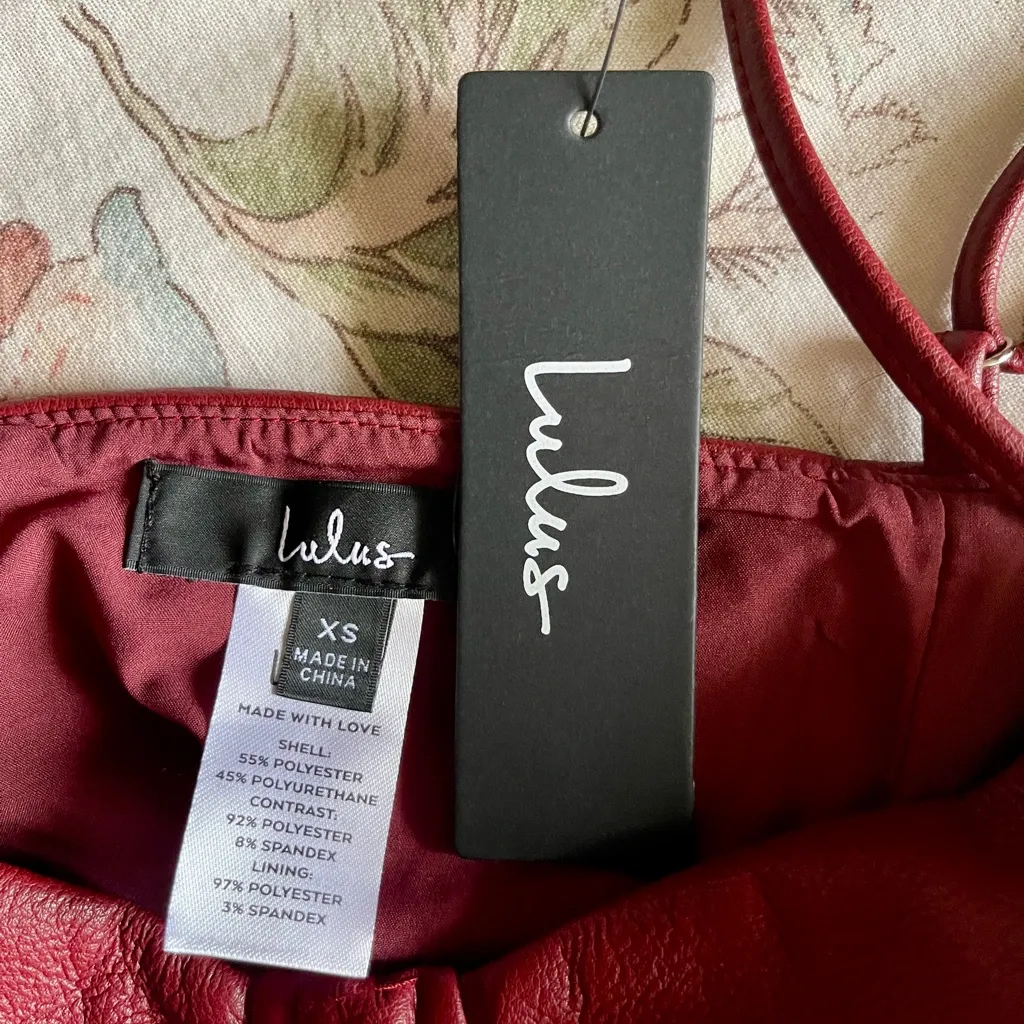 LULUS Chic Burgundy Bodysuit Red Size XS - Image 5
