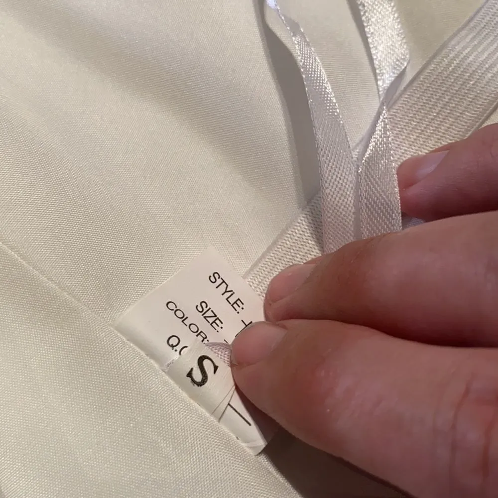 Women’s Elegant Ivory Short Prom Party Formal Dress Size S NWT **READ FLAW - Image 9