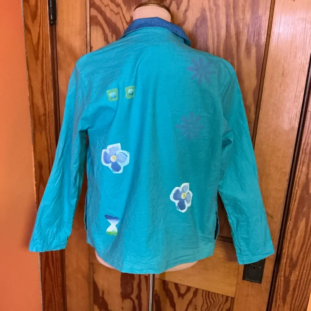 Vtg 80s Hand painted Play Alegre top & jacket set - Image 16