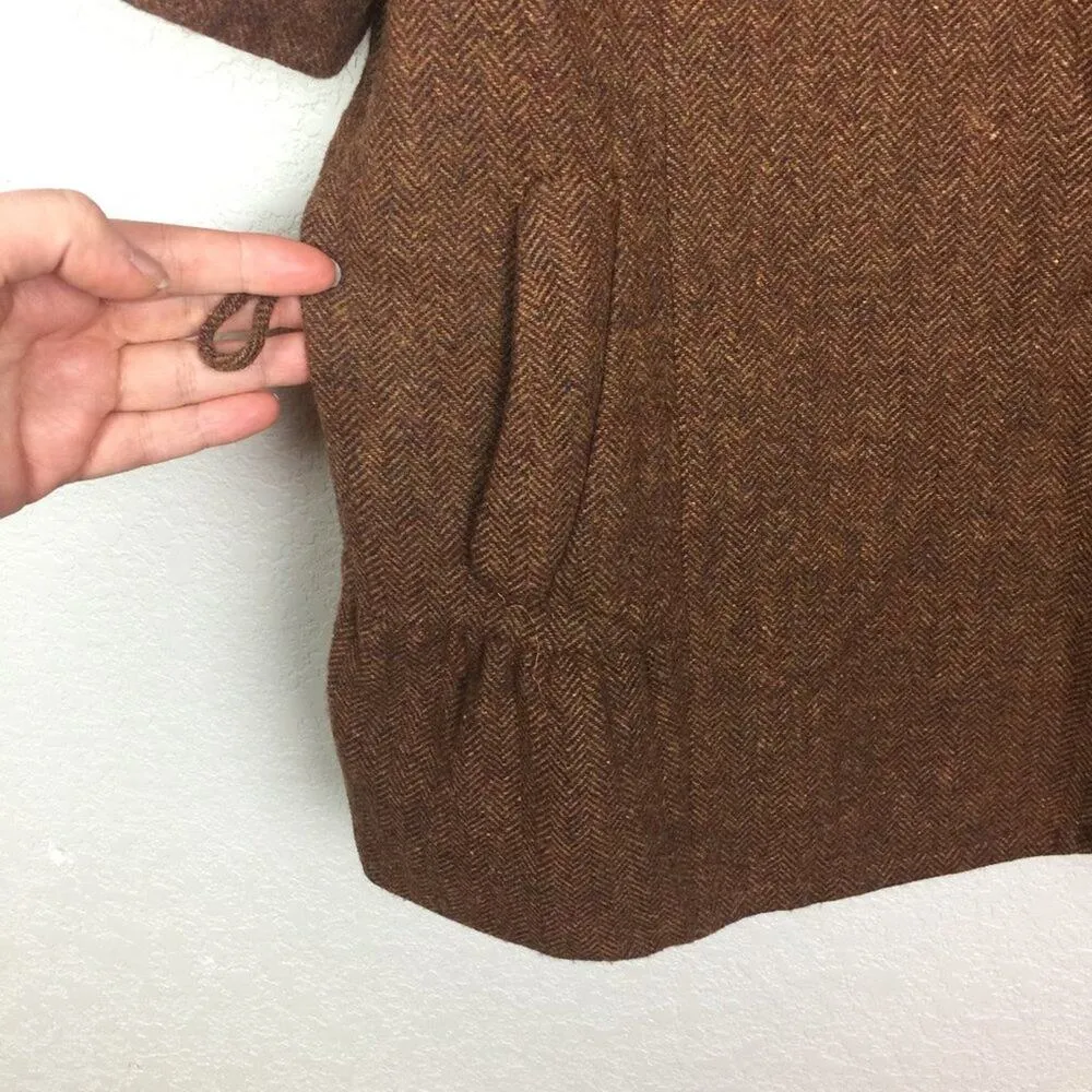 FOREVER 21 Wool Short Sleeve Belted Coat Sz L - Image 2