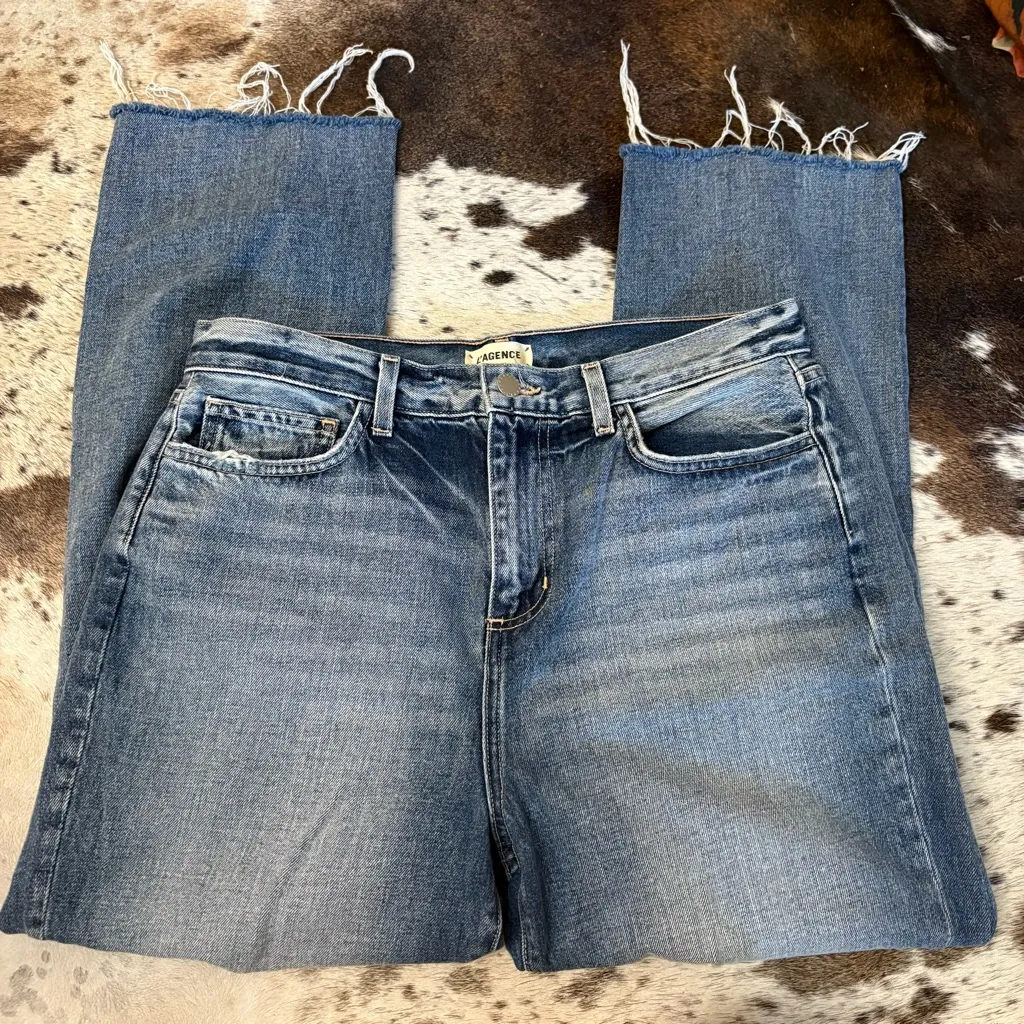 L'AGENCE Distressed Adele Kick Flare Jeans Size‎ 30 - Image 2