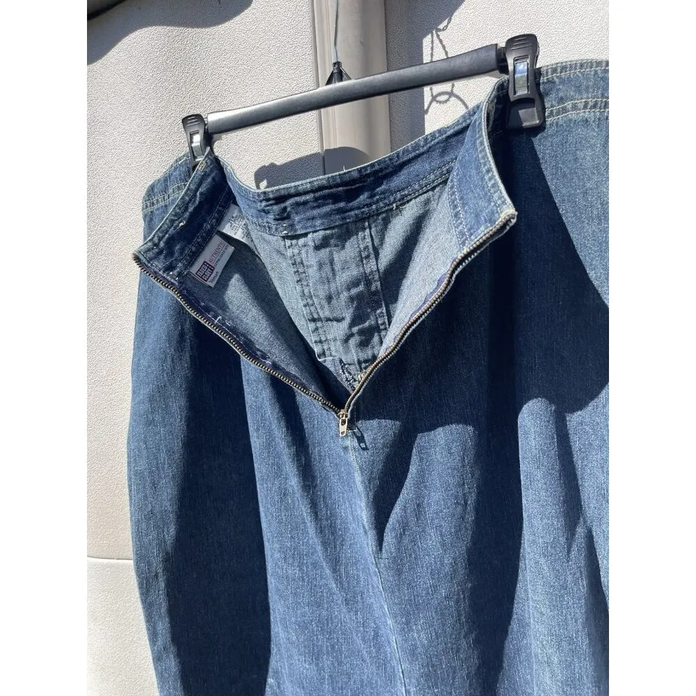 Vintage Faded Glory Denim Jean Long Skirt Women’s sz 20W Western Boho String - Image 16