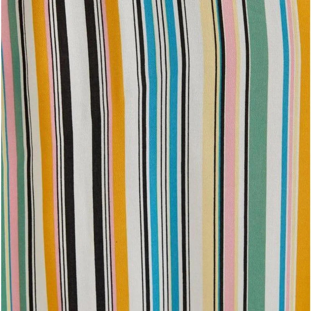 Torrid Multi Stripe Off-Shoulder Gauze Skirt Set Rainbow Boho Ruffle Midi Maxi - Image 12