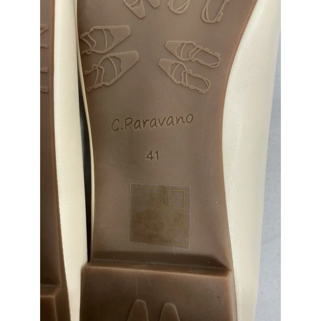 Womans NWOT C Paravano Slip On Ballet Shoes Size 10.5 Cream - Image 8