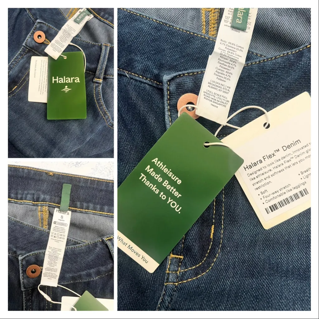 NWT HALARA Flex™ Asymmetric Low Rise Zipper Pockets Baggy Wide Leg Jean - Image 10