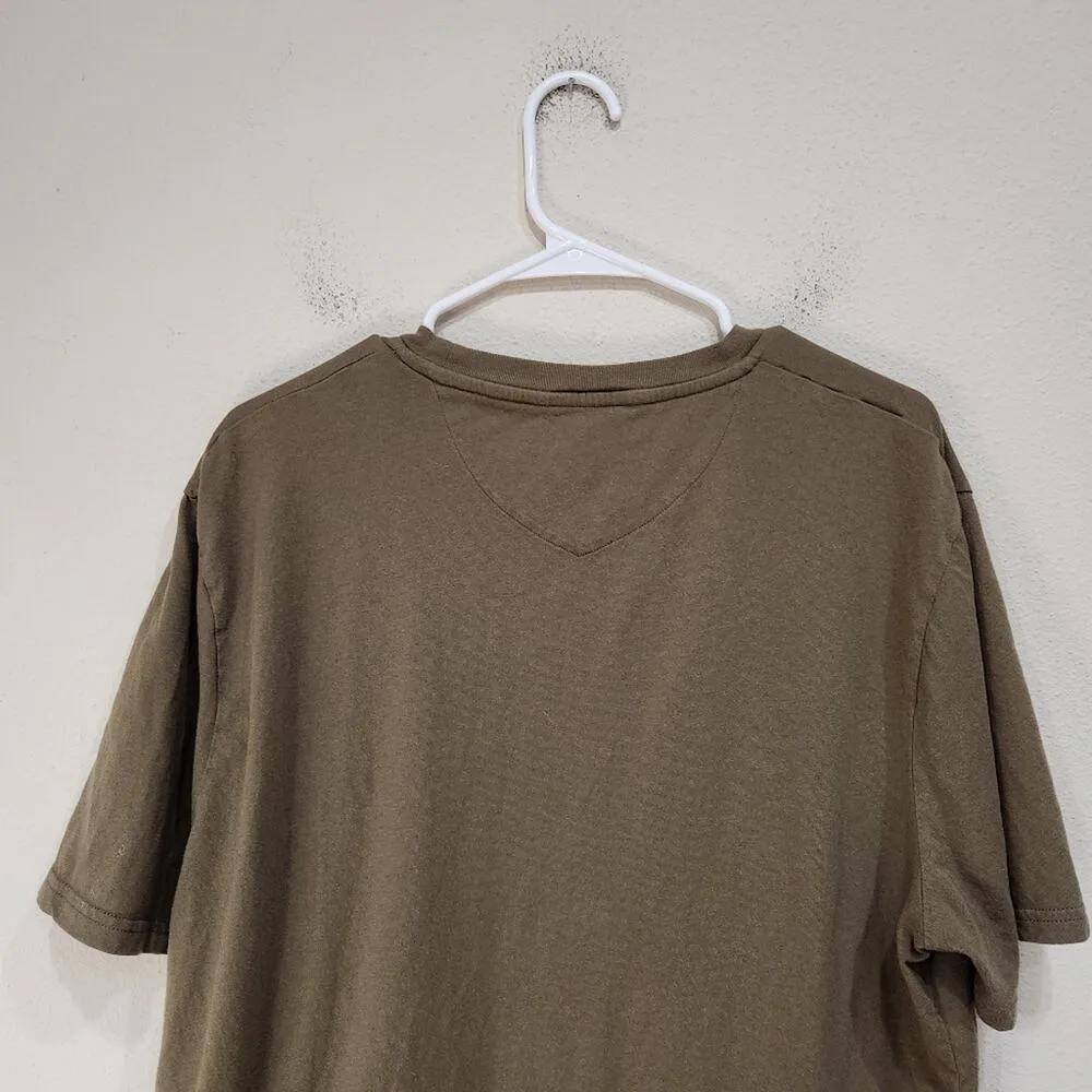 Frye Khaki Green Short Sleeve Graphic Tee with Bull Skull Graphic size XXL - Image 7