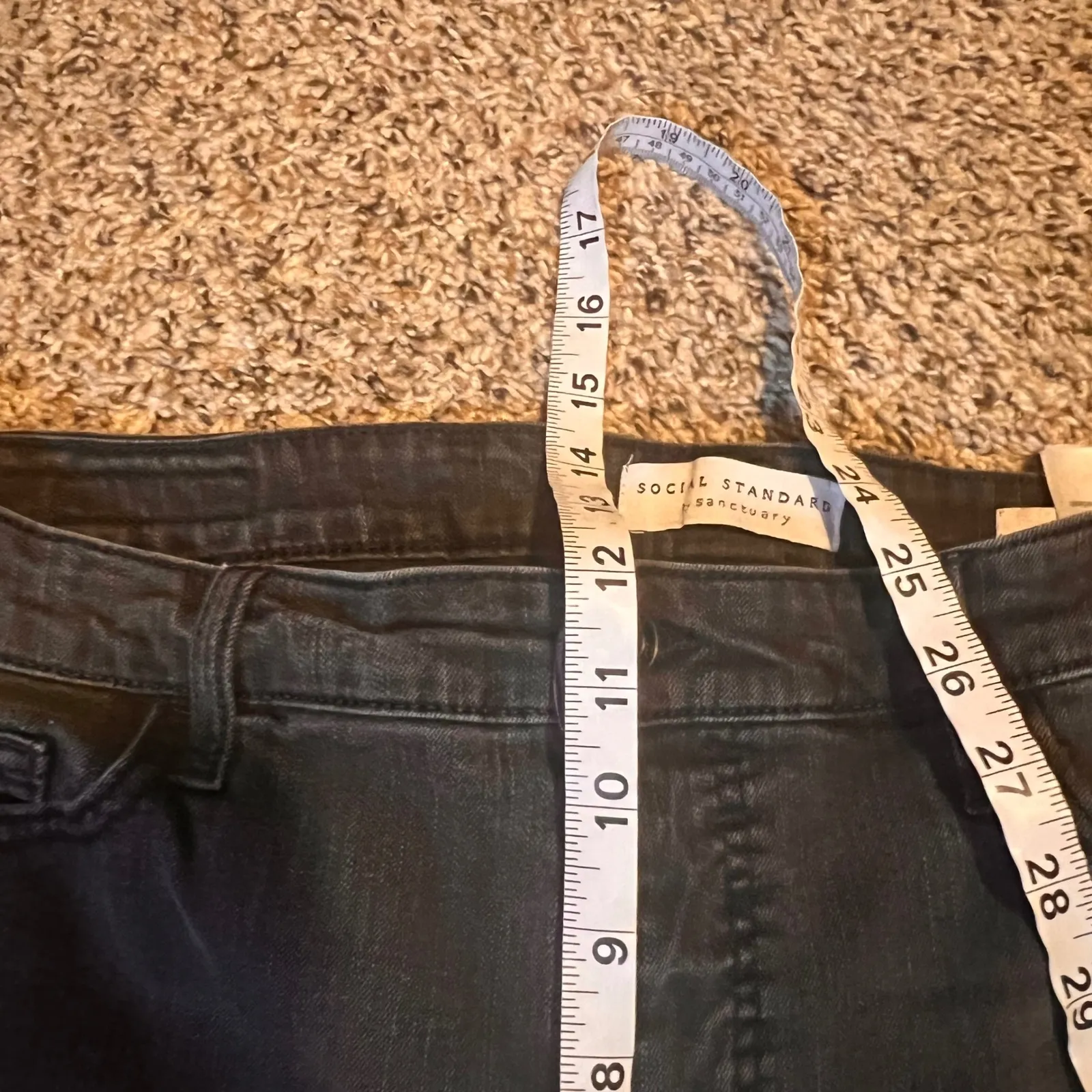 Social Standard by Sanctuary Women's Black Slim Straight‎ Jeans Size 16 33 - Image 6