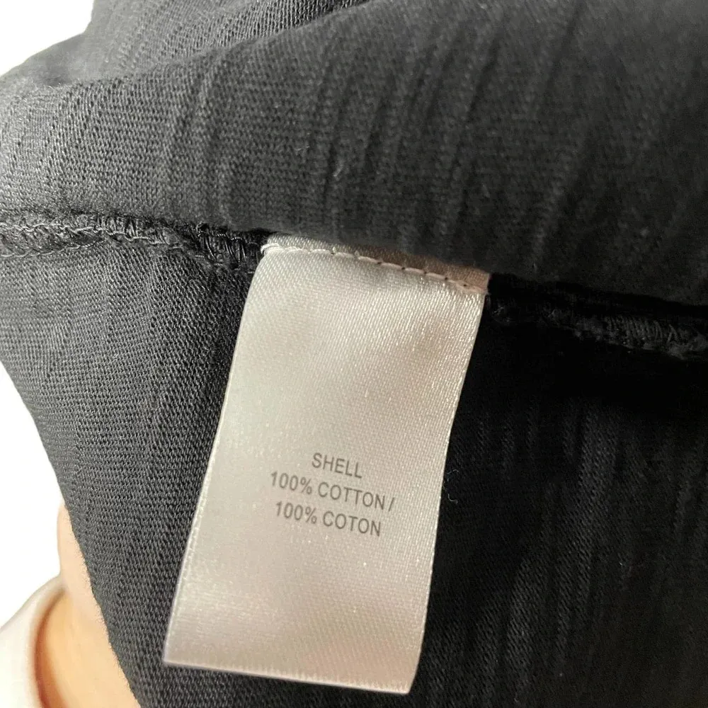 Pam & Gela Side Ruched Long Sleeve T-Shirt‎ Dress Black Size Small - Image 12