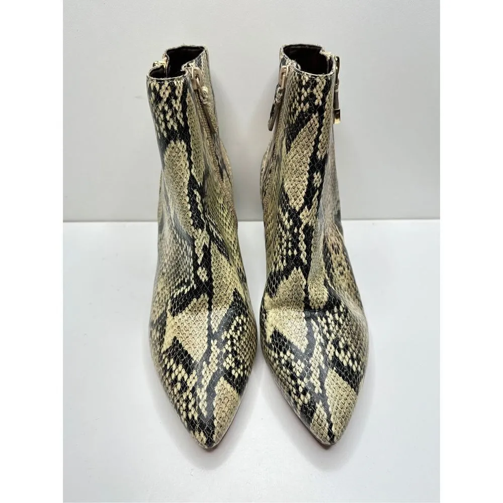 Cole Haan Grand Eva Leather Ankle Booties Snakeskin Embossed‎ Size 6 New - Image 8