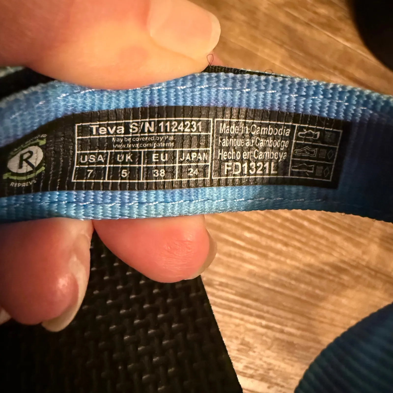 Teva Original Universal sandal blue sorbet‎ Sz 7 - Image 8