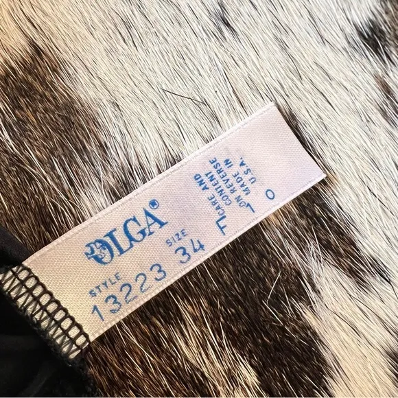 OLGA Vintage‎ Navy Lace Trim Slip Midi Dress Size 34 Blue - Image 5