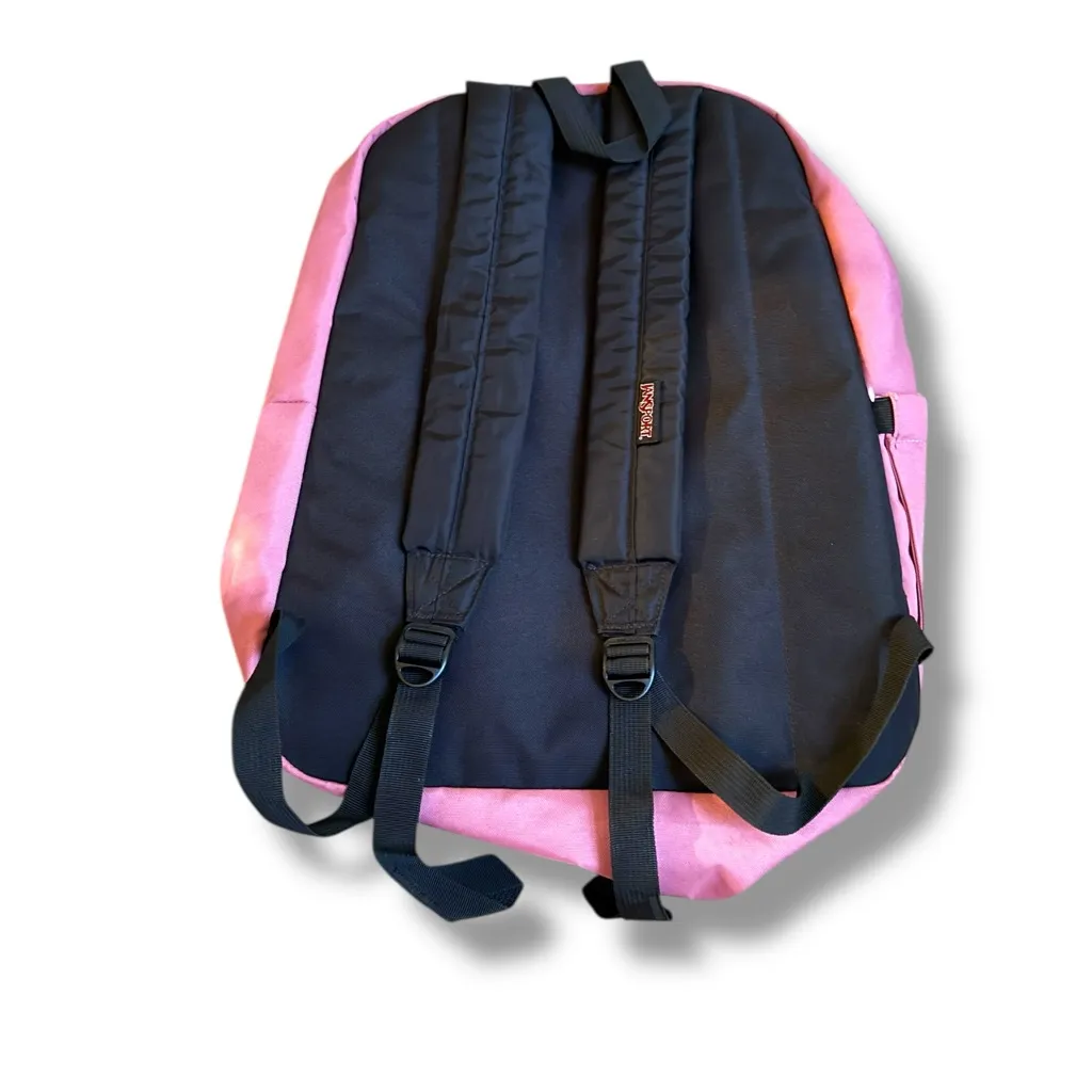 JANSPORT Pink Backpack‎ Classic School Bag Adjustable Straps Unisex Travel - Image 2