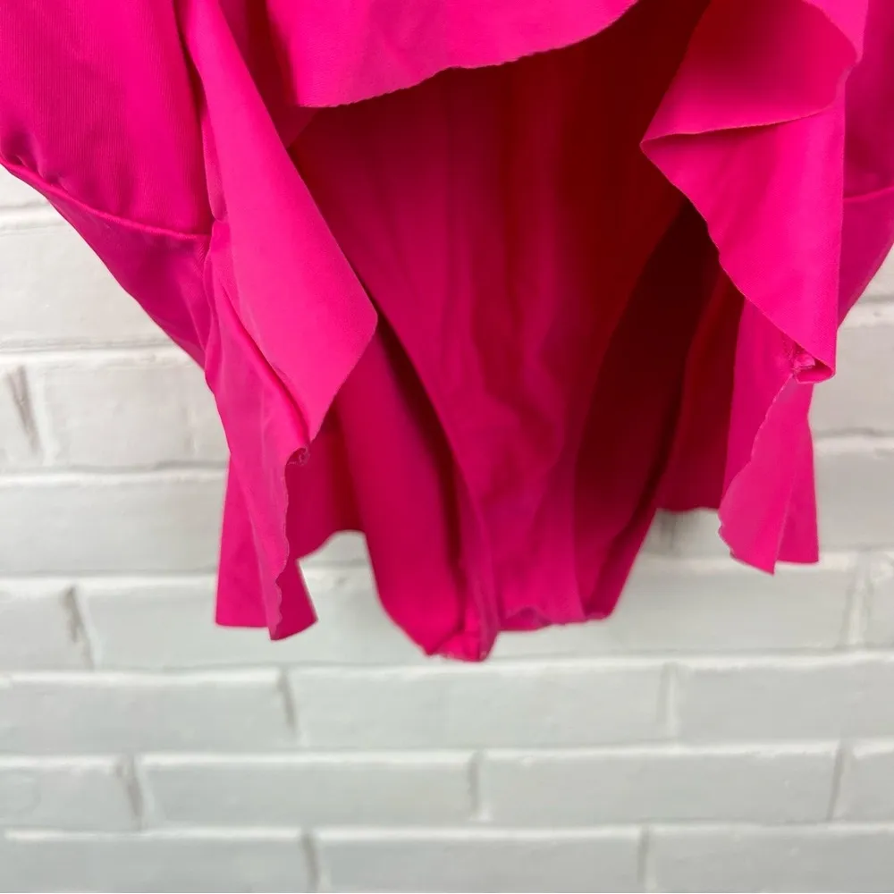 ABS Allen Schwartz Pink Swimsuit Halter Neck Dress Size 8 - Image 6