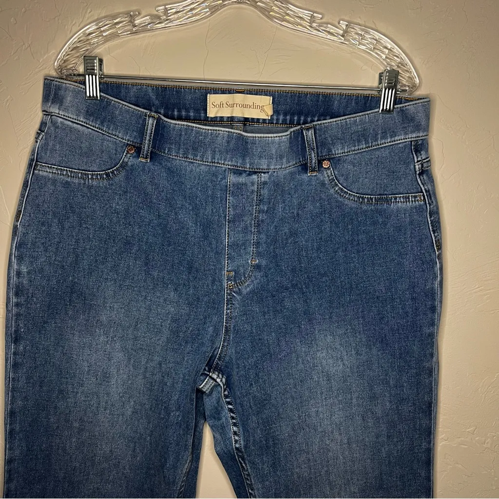 Soft Surroundings Ultimate Pull On Bootcut Soft Denim Jeans - Image 3