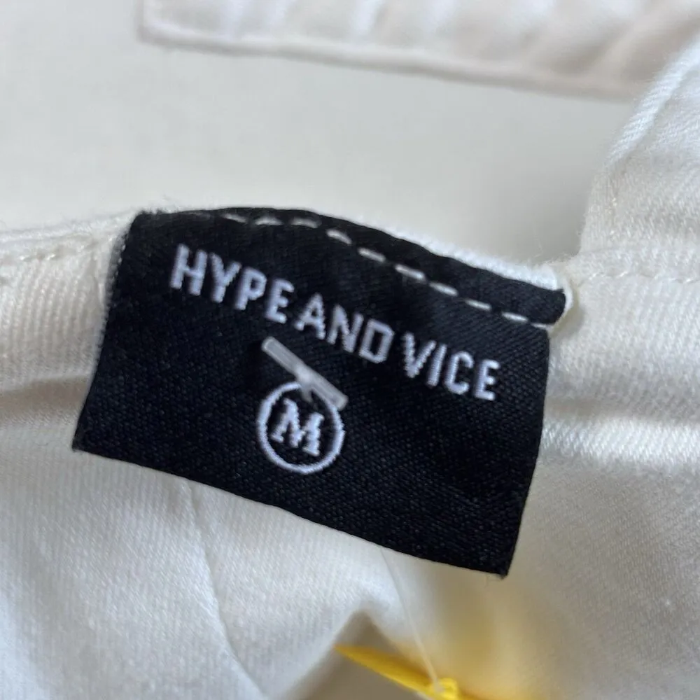 Hype & Vice Indiana Hossiers Women Corset Top White with Logo In Red size M Size M - Image 6