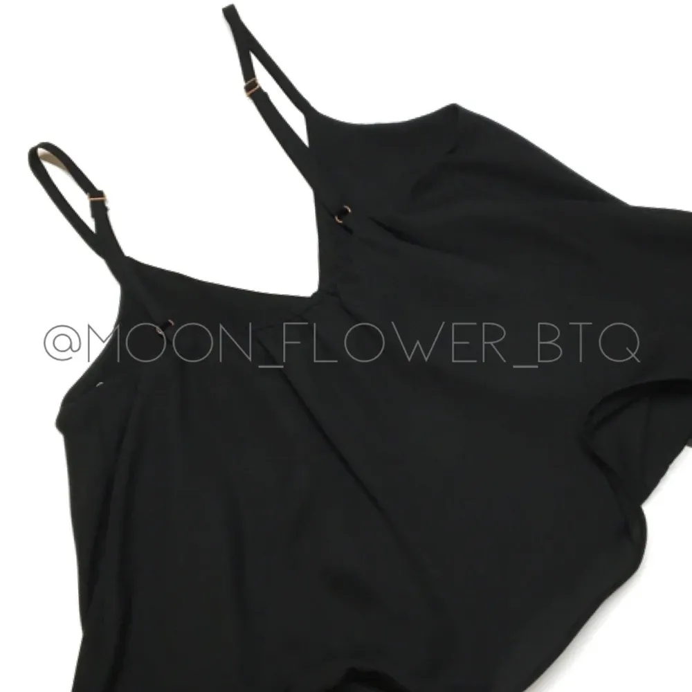 Lisa and Lucy Flared Cami Tank Top Black - Image 11