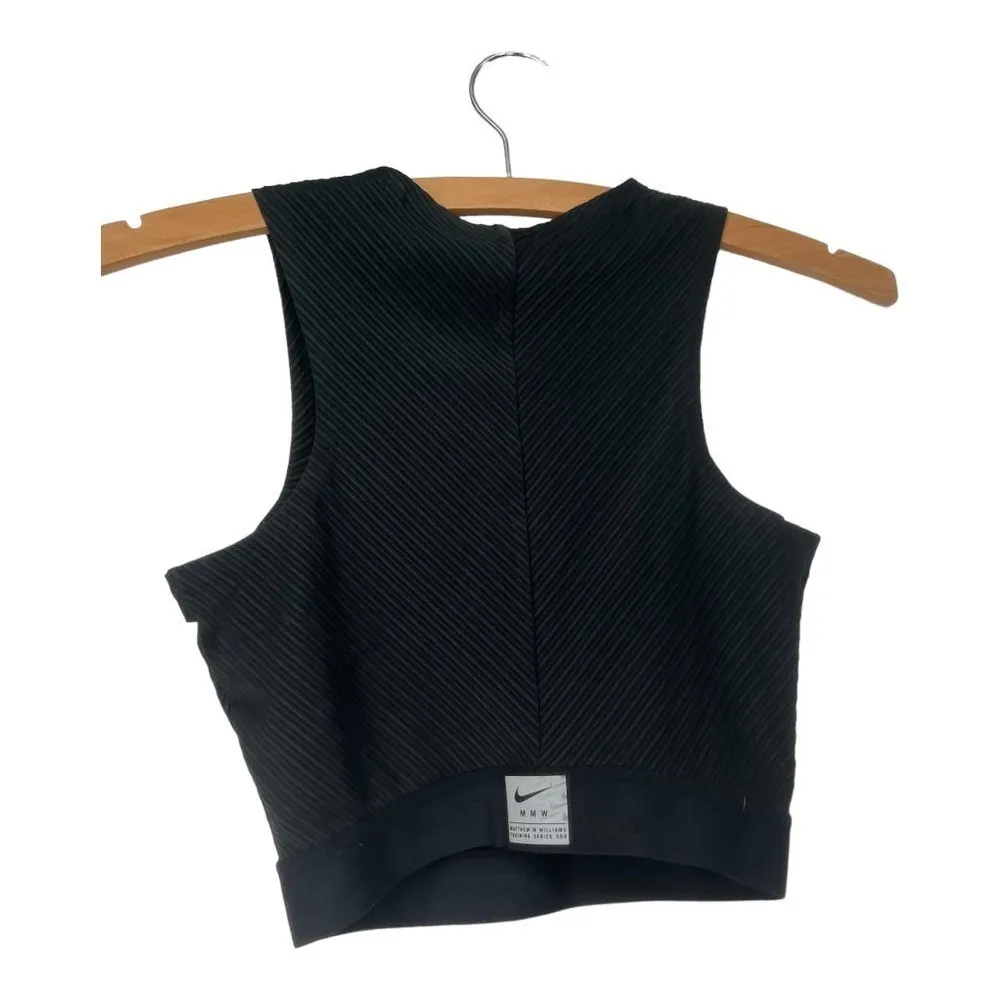 Nike Black MMW Edition Half Zip Sleeveless Cropped Sports Top Size XS NWT - Image 3
