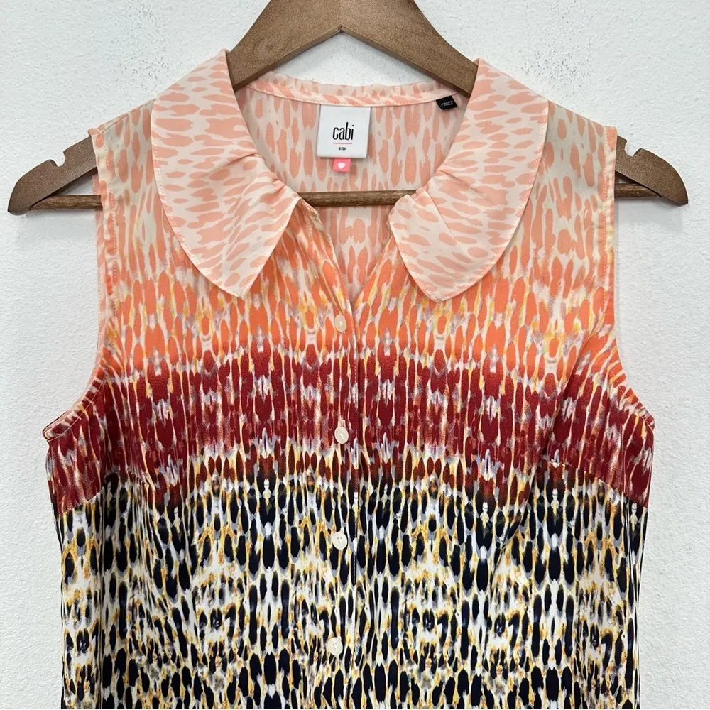 Cabi Size Small‎ Sleeveless Blouse Style #3078 Colorful Ombre Feminine Artsy - Image 2
