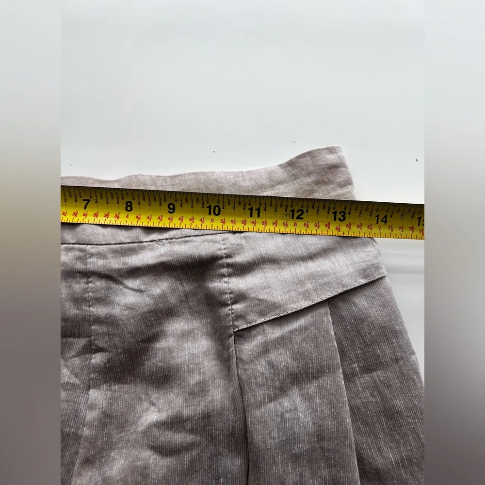 Slenddy beige Wide Leg pants Linen blend elastic waist lightweight flowy fairy Size XL - Image 5