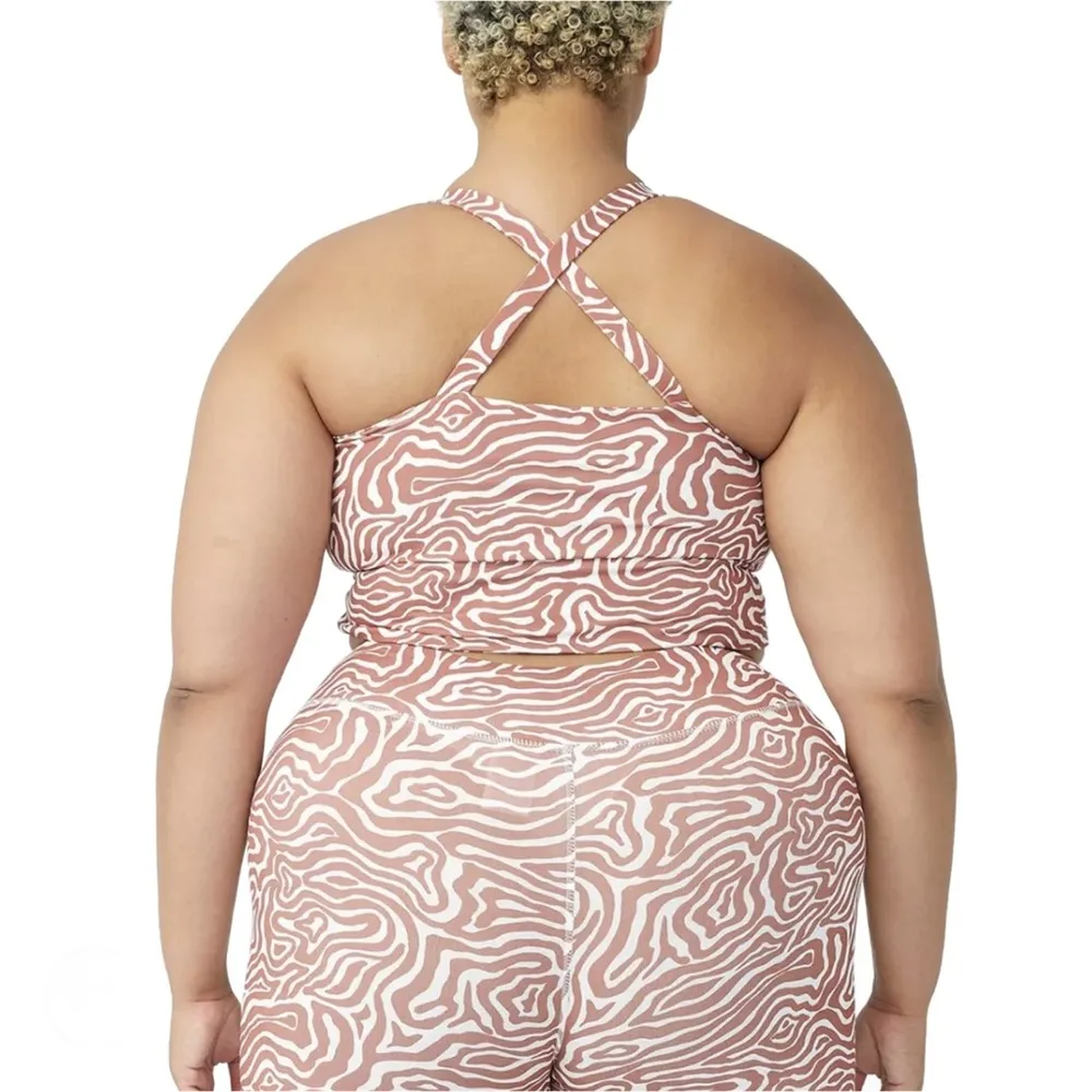 Cotton On Curve Sports Bra Summer Vestlette‎ 20 In Dense Wave Baked Clay - Image 2