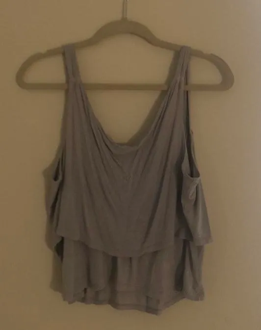 Gray Flowy Tank Top - Image 4