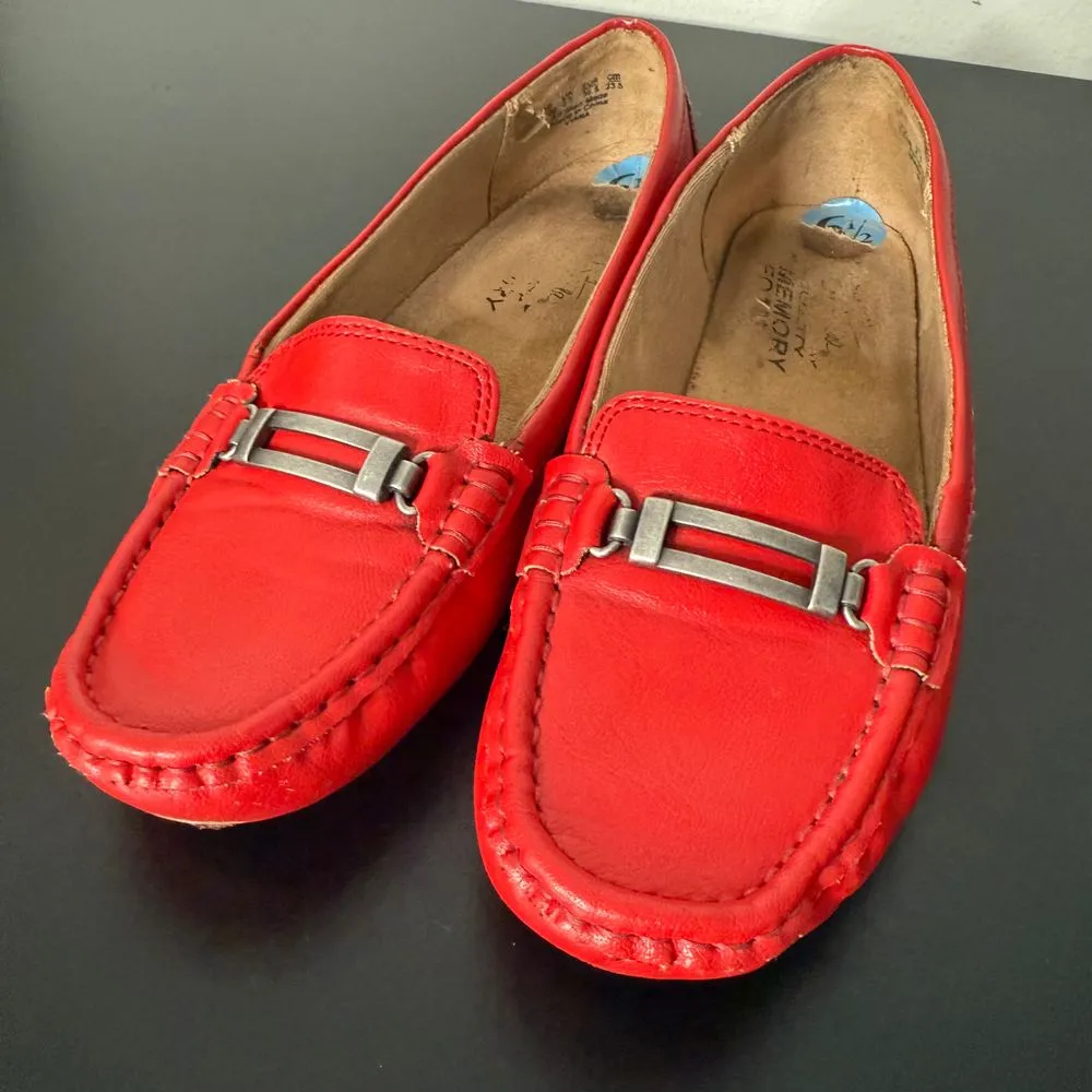 Life Stride Velocity Red Faux Leather Loafers Womens 6.5 Comfort Slip On‎ Shoes - Image 3
