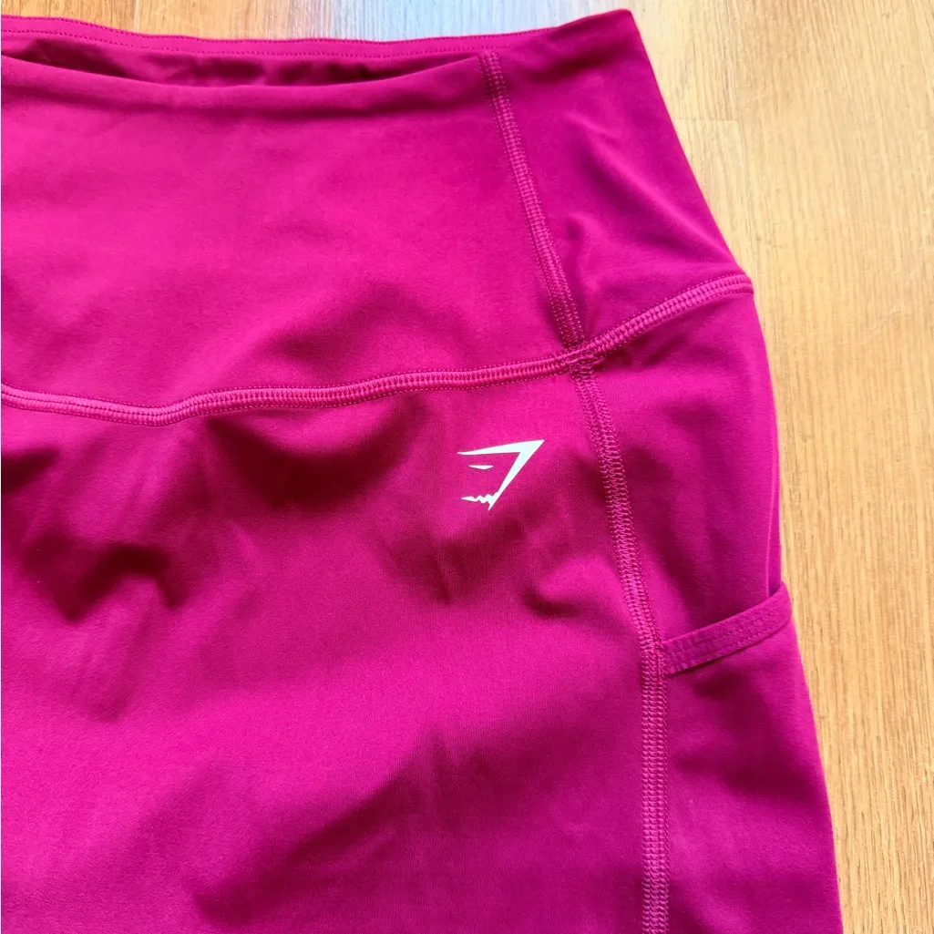 Women's Burgundy Gym Shorts - Image 5