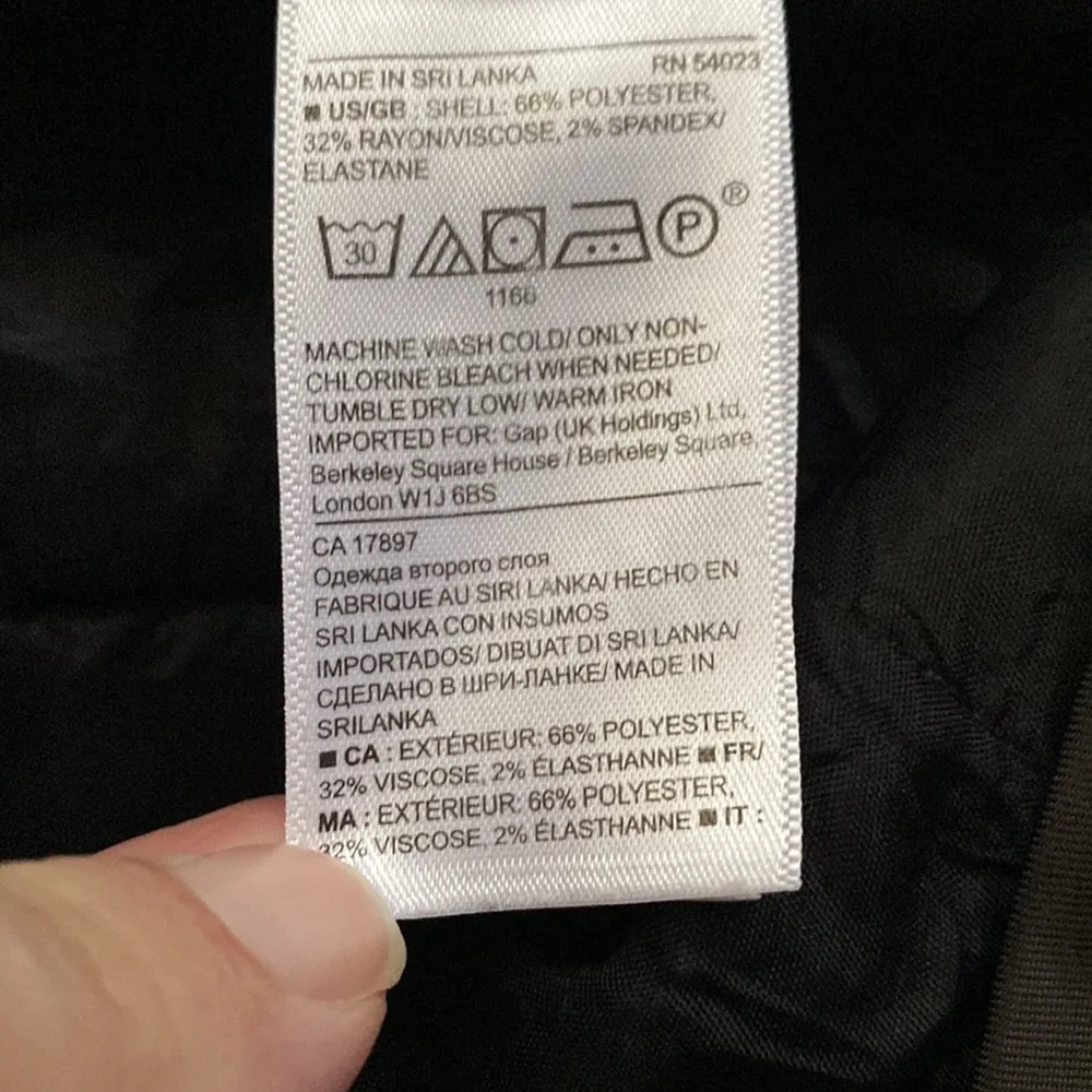 Banana Republic Logan black houndstooth check trousers dress pants, size 6 - Image 7