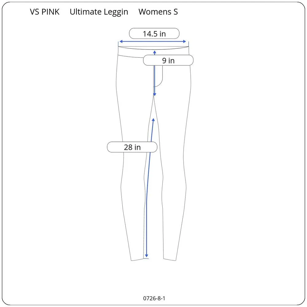 Victorias Secret PINK Ultimate Legging Womens S Mid Rise Stretch Hether Grey - Image 7