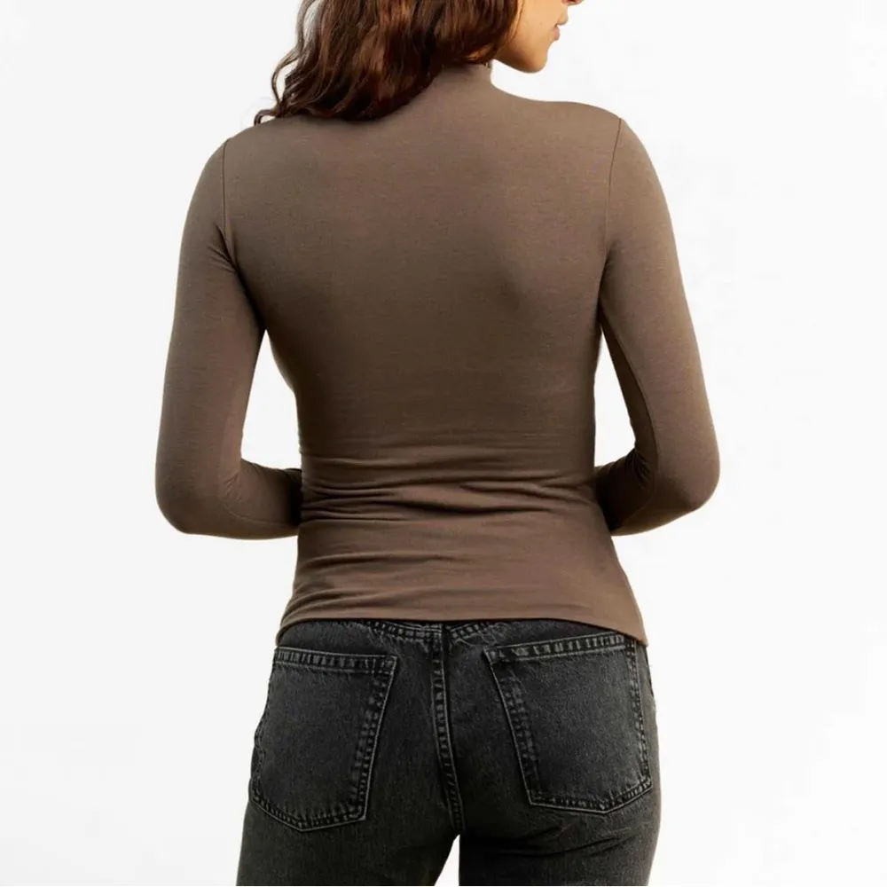 Nuuds Chocolate Brown Cotton Preppy Minimalist Quiet Luxury Boho Top XXXL Size undefined - Image 3