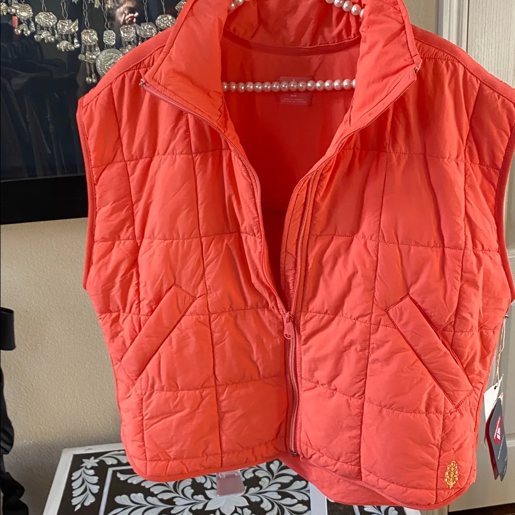 Free People Movement Pippa Packable Puffer Vest Orange Size M - Image 10