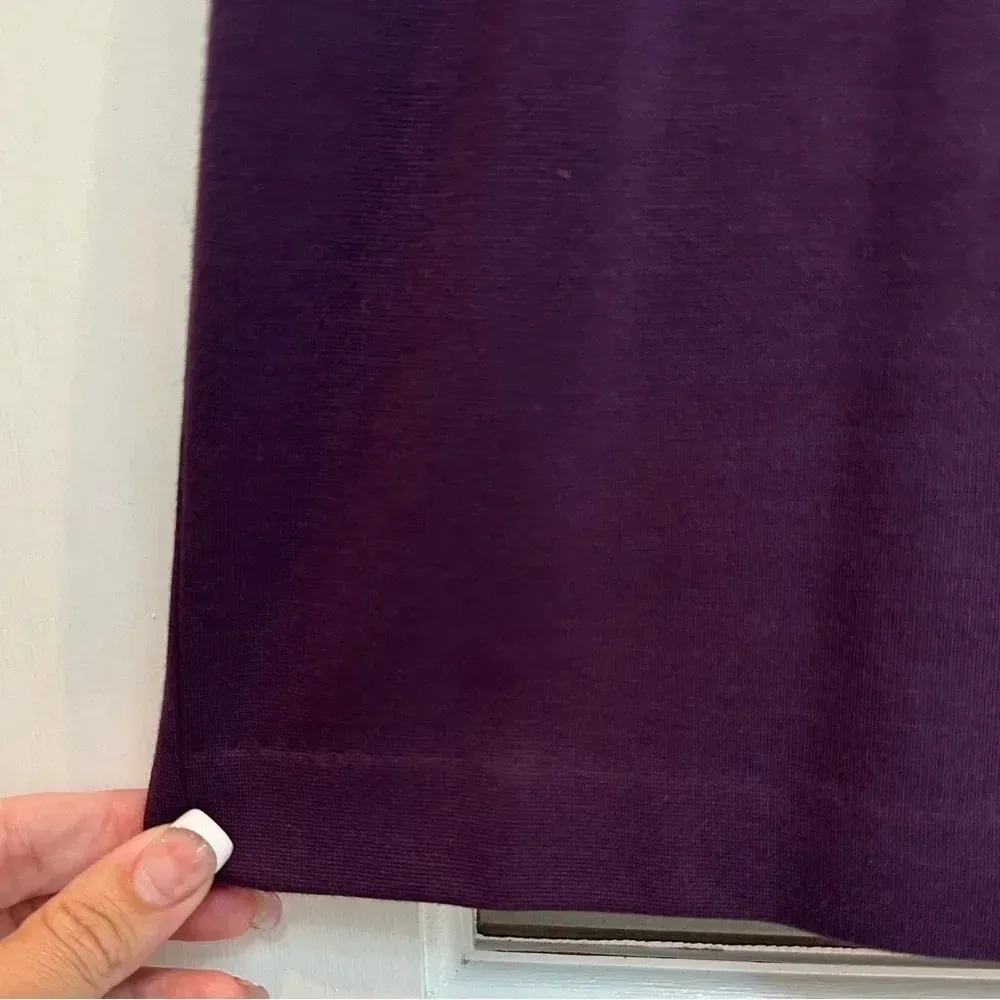 Anthropologie Girls From Savoy Purple Violet Pencil Skirt Velvet Belt Size 4 - Image 7