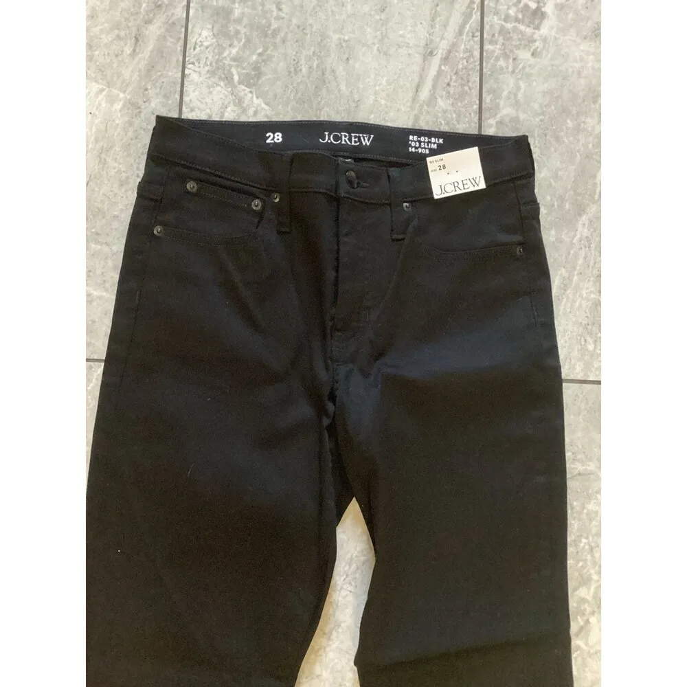 J. Crew Womens Black ‘03 Sim Jeans Mid Rise Stretch 28 - Image 3