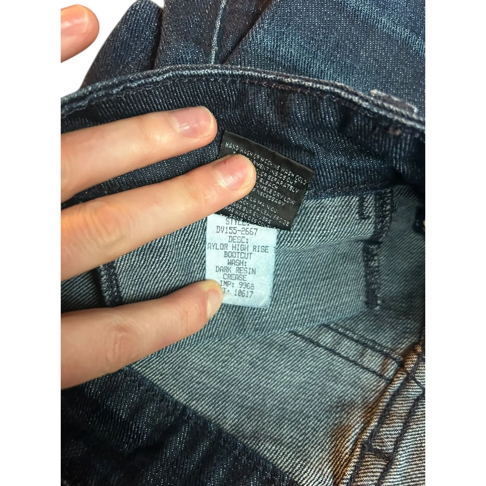 Vince Taylor High Rise Bootcut Dark Resin Wash Denim Jeans Women's Size 26 - Image 12