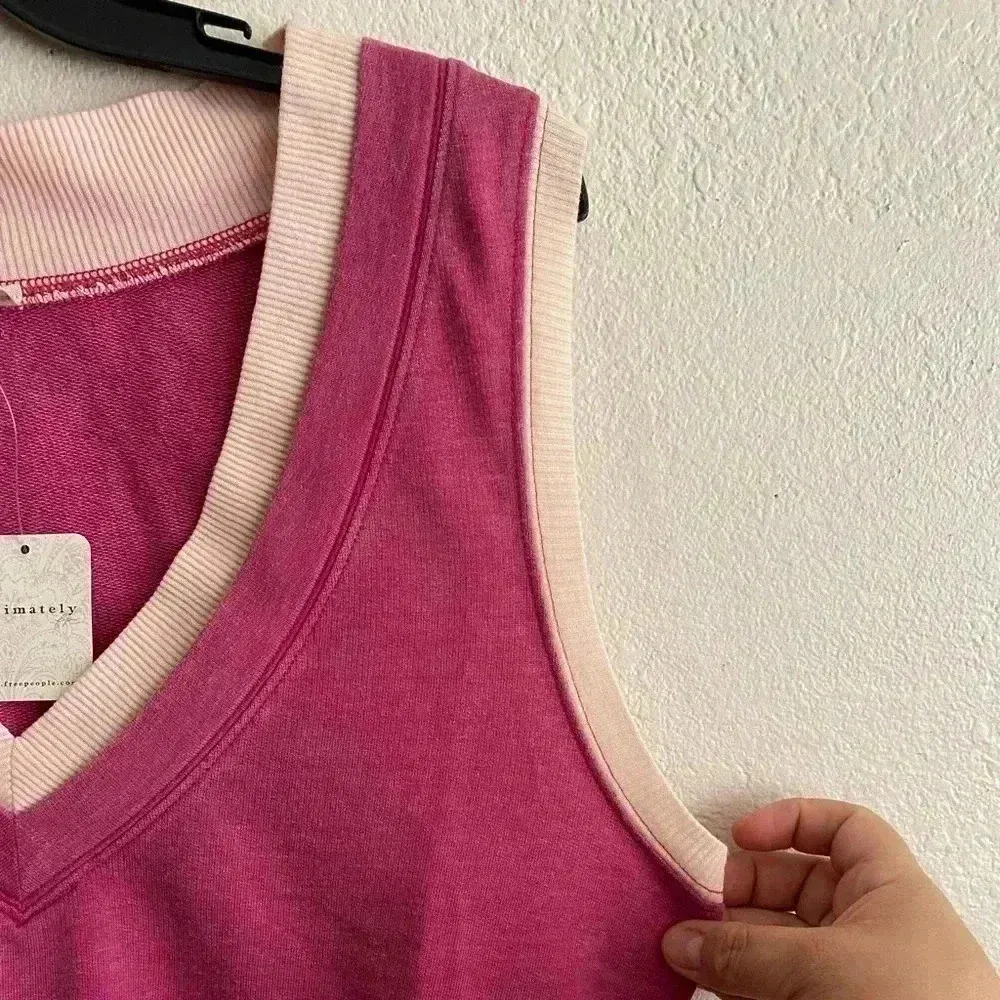 🆕 Intimately Cozy Cool Girl Tank Bodysuit Pink Dragon Fruit S🆕 - Image 8