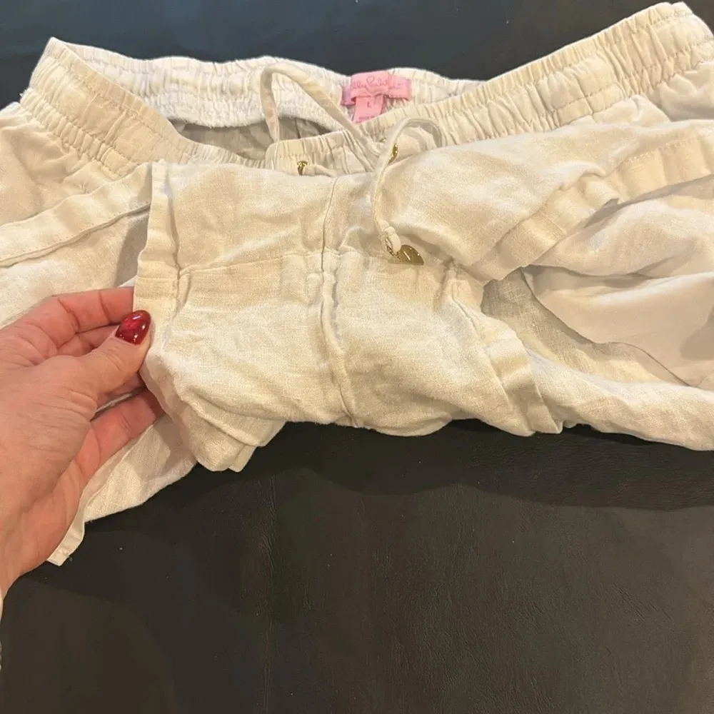 white Linen shorts White Baybreeze Linen - Image 5