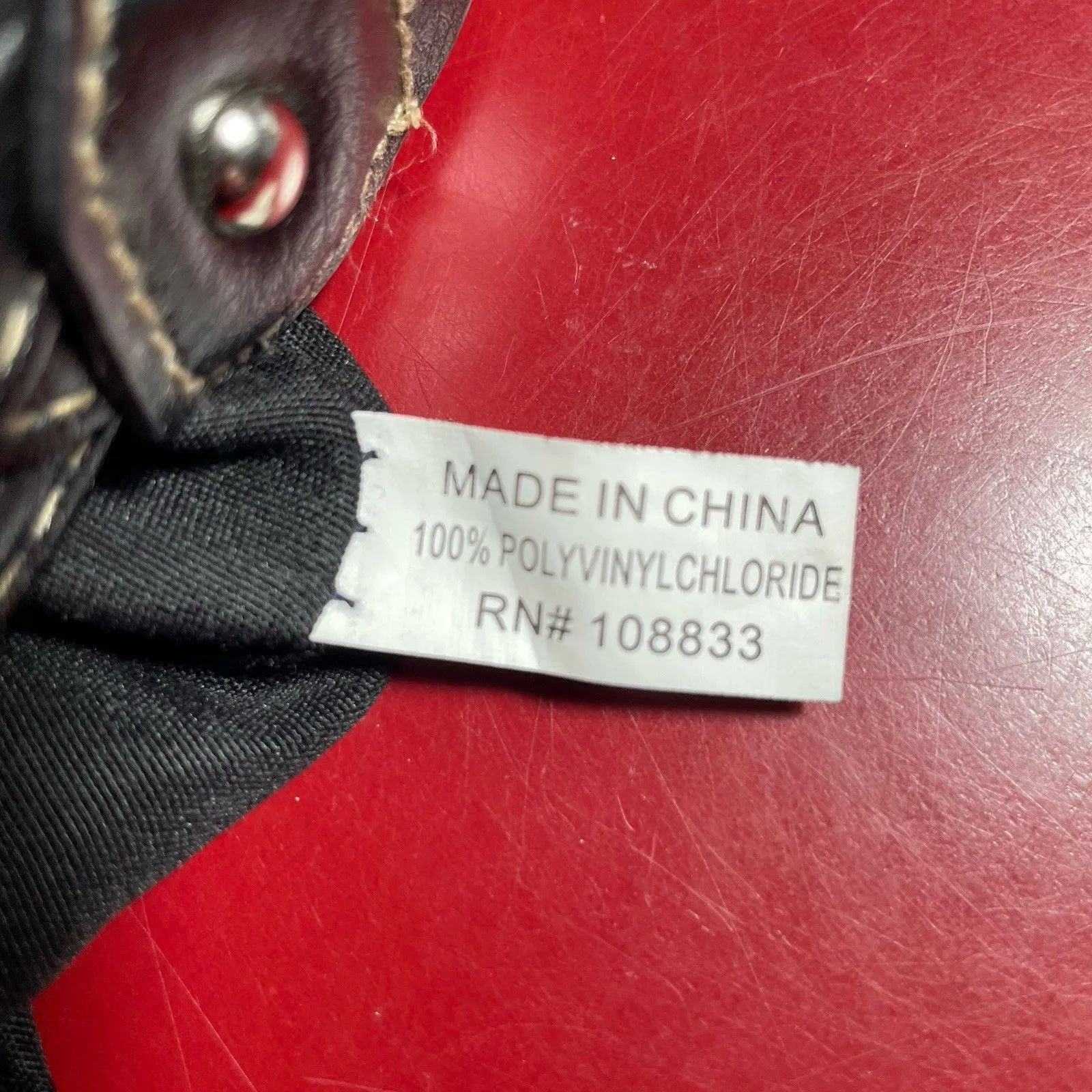 Rosetti Black Faux Leather Shoulder Bag Braided Strap Buckle Hardware Y2K Edgy - Image 11