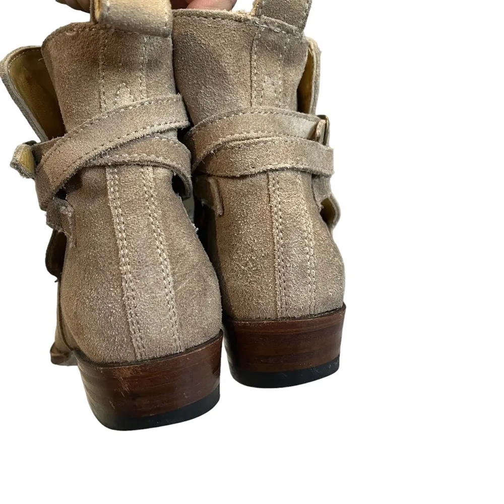 Sendra Suede Snip Toe Western Ankle Boots, Sz 6 - Image 7