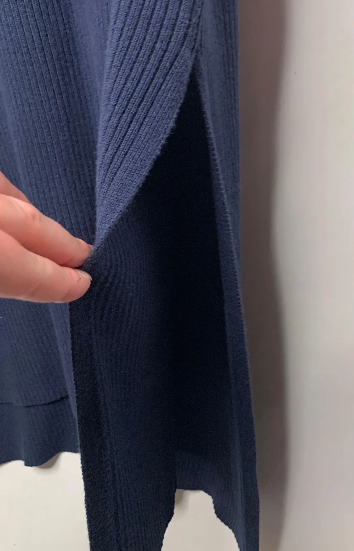 Navy Sleeveless Side Slit Tunic M - Image 5